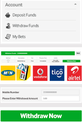 Betway Ghana how to withdraw