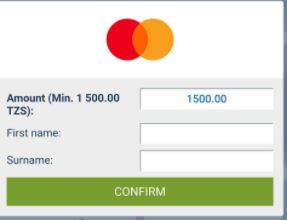 Mastercard deposit on 1xbet Tanzania