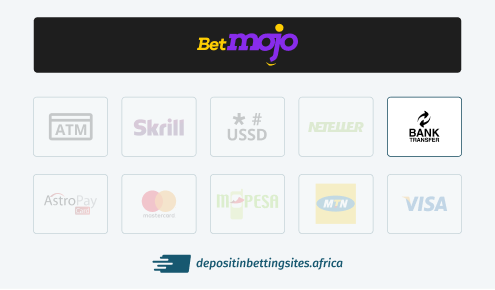 withdrawing funds from betmojo is possible via bank transfer