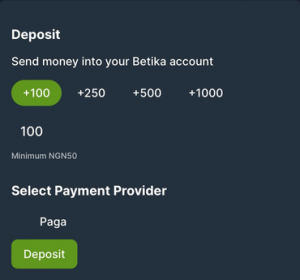 Betika Nigeria Paga payment
