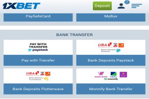 1xbet Bank Transfer