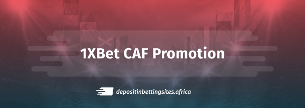 1xbet CAF promotion banner